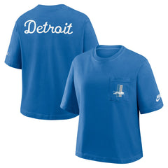 Detroit Lions Nike Women's Rewind Pocket Boxy T-Shirt