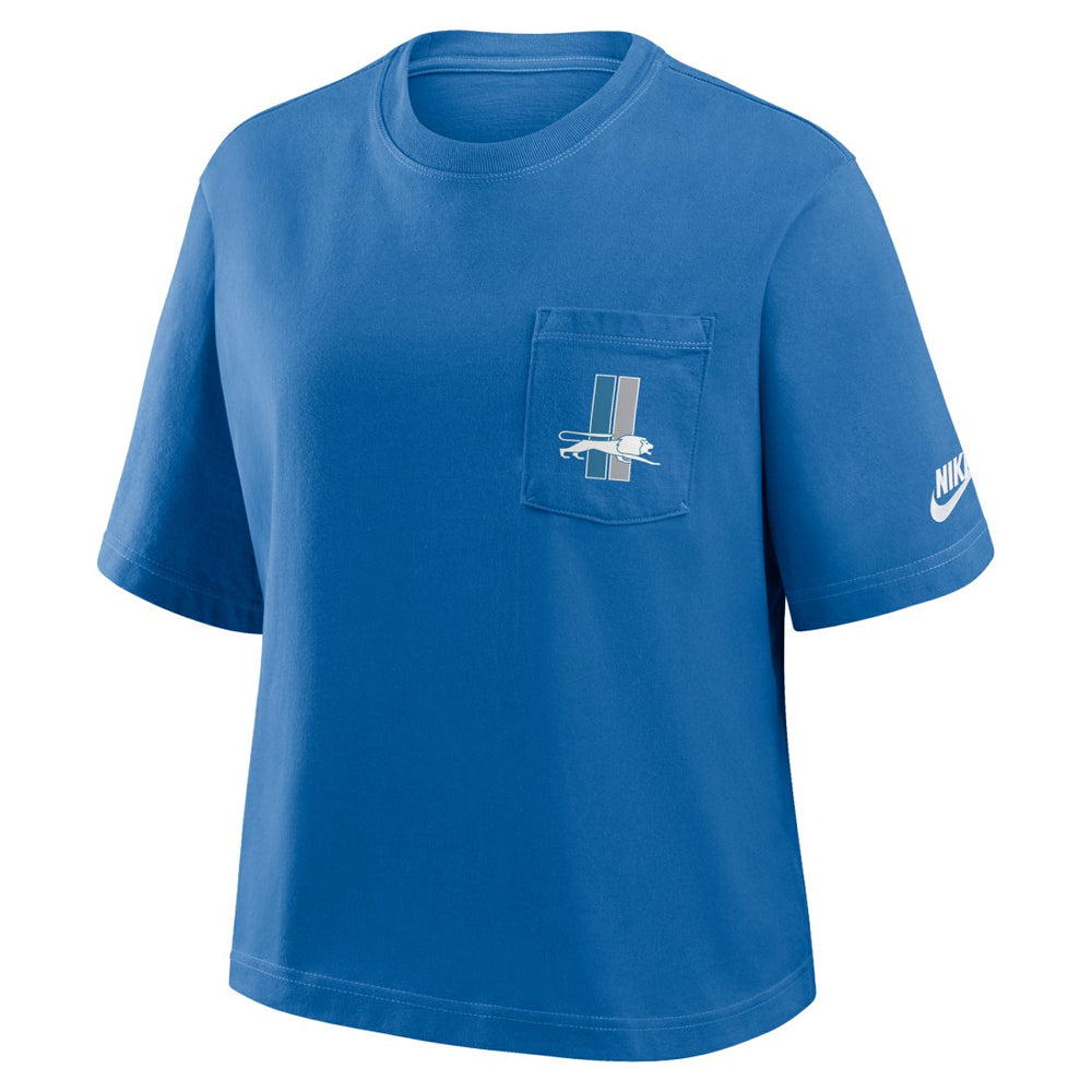 Detroit Lions Nike Women's Rewind Pocket Boxy T-Shirt