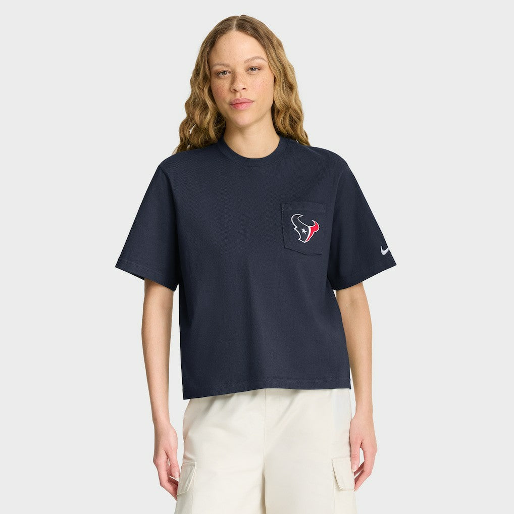 Houston Texans Nike Women's Rewind Pocket Boxy T-Shirt