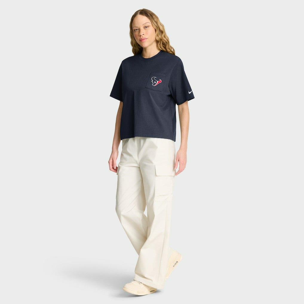 Houston Texans Nike Women's Rewind Pocket Boxy T-Shirt
