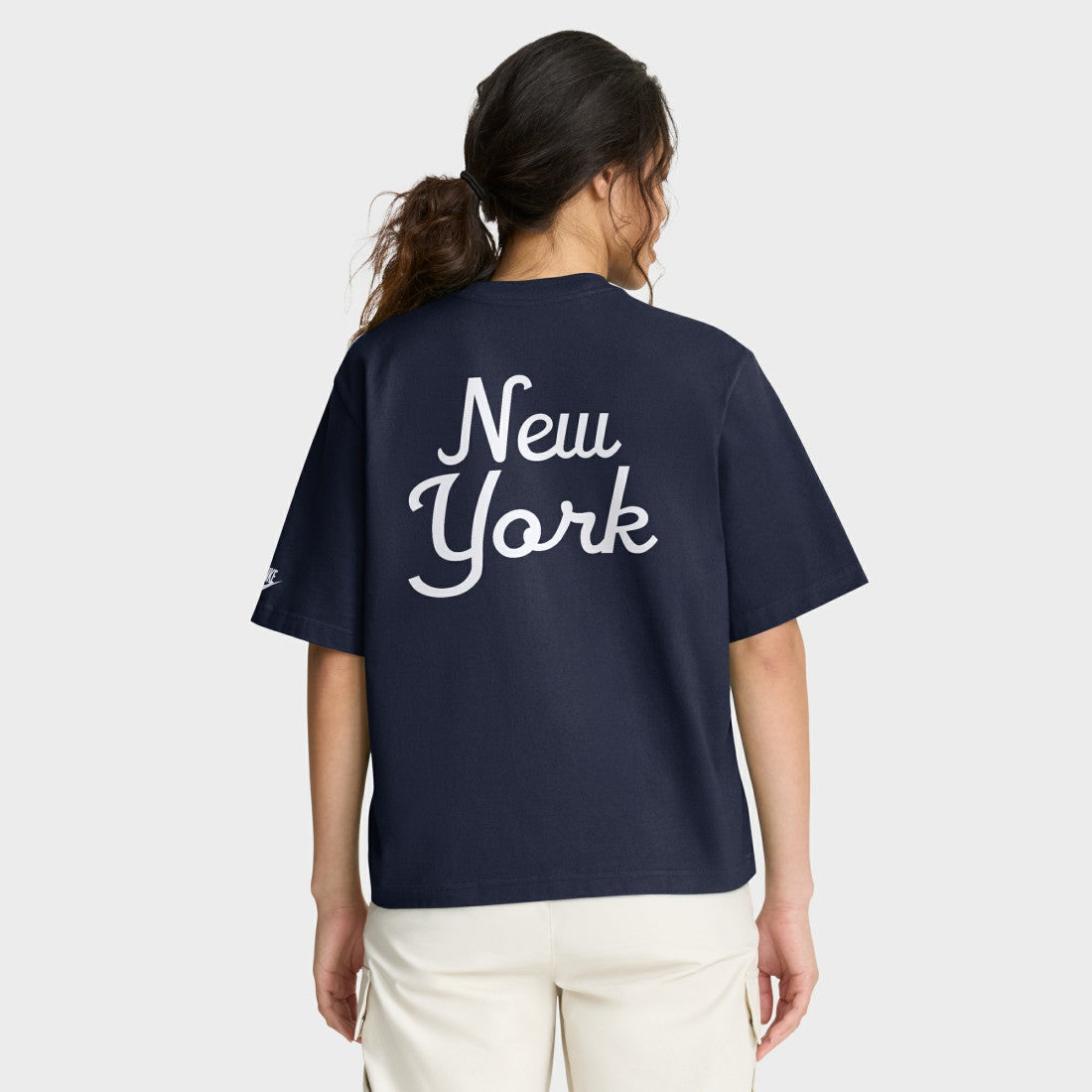 New York Giants Nike Women's Rewind Pocket Boxy T-Shirt