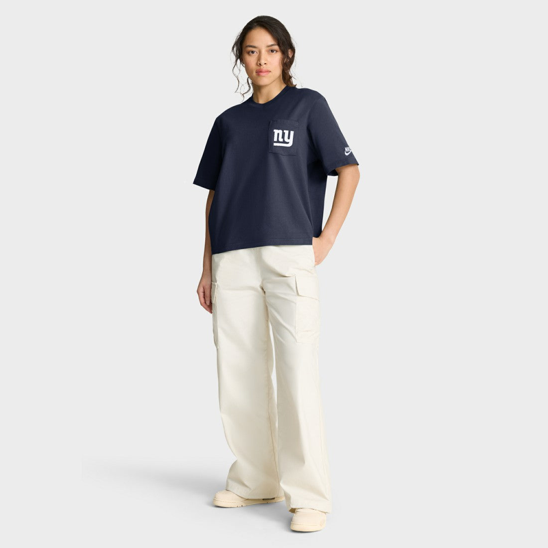 New York Giants Nike Women's Rewind Pocket Boxy T-Shirt