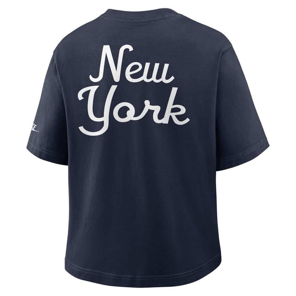 New York Giants Nike Women's Rewind Pocket Boxy T-Shirt