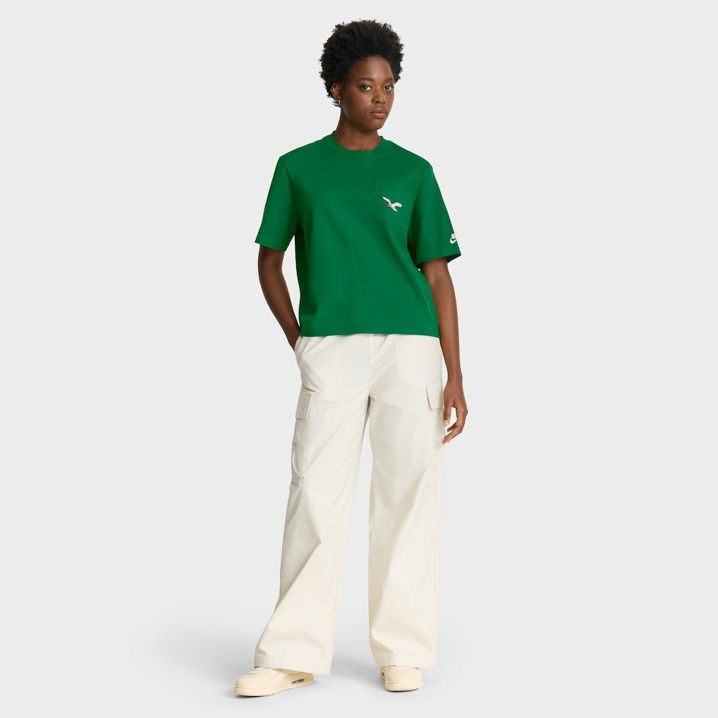 Philadelphia Eagles Nike Women's Rewind Pocket Boxy T-Shirt