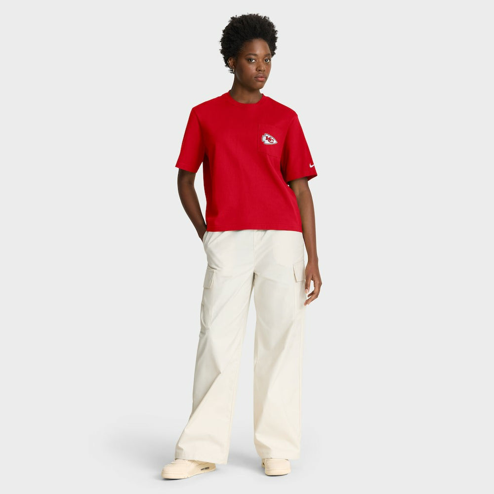 Kansas City Chiefs Nike Women's Rewind Pocket Boxy T-Shirt