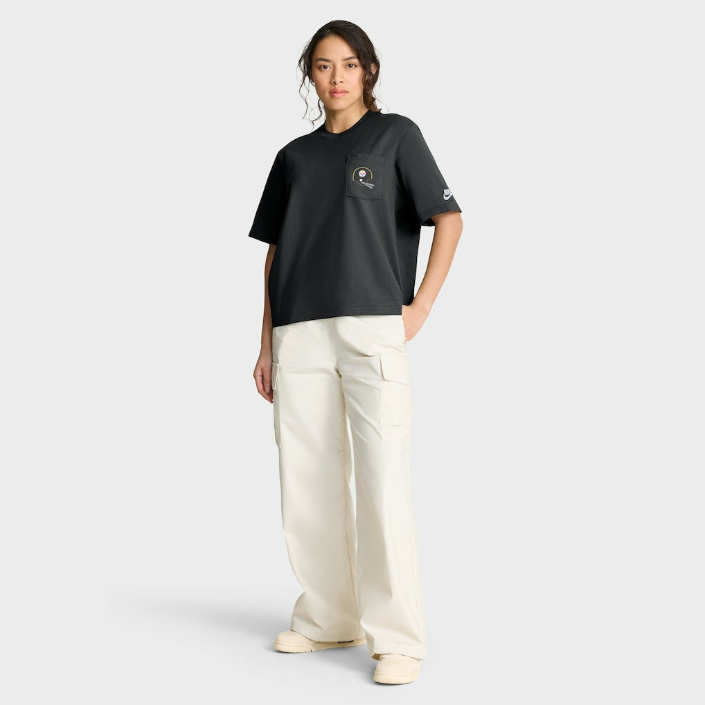 Pittsburgh Steelers Nike Women's Rewind Pocket Boxy T-Shirt