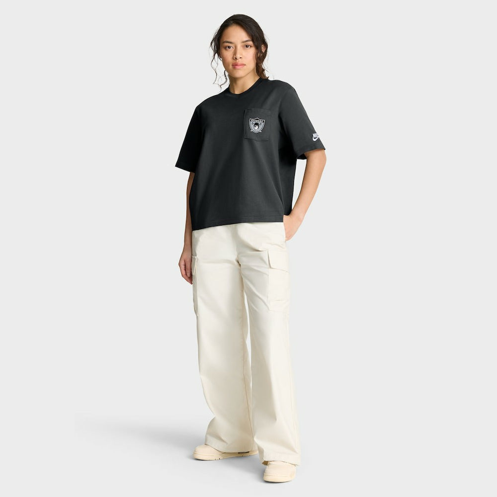 Las Vegas Raiders Nike Women's Rewind Pocket Boxy T-Shirt