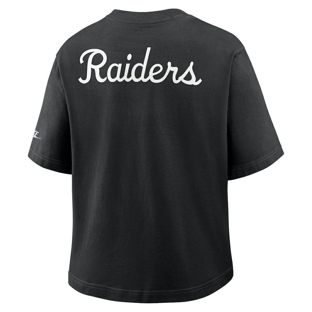 Las Vegas Raiders Nike Women's Rewind Pocket Boxy T-Shirt
