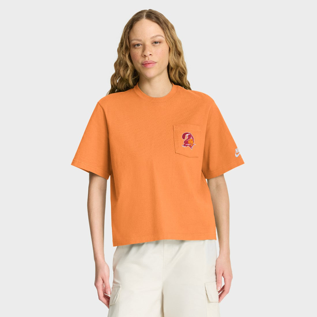 Tampa Bay Buccaneers Nike Women's Rewind Pocket Boxy T-Shirt