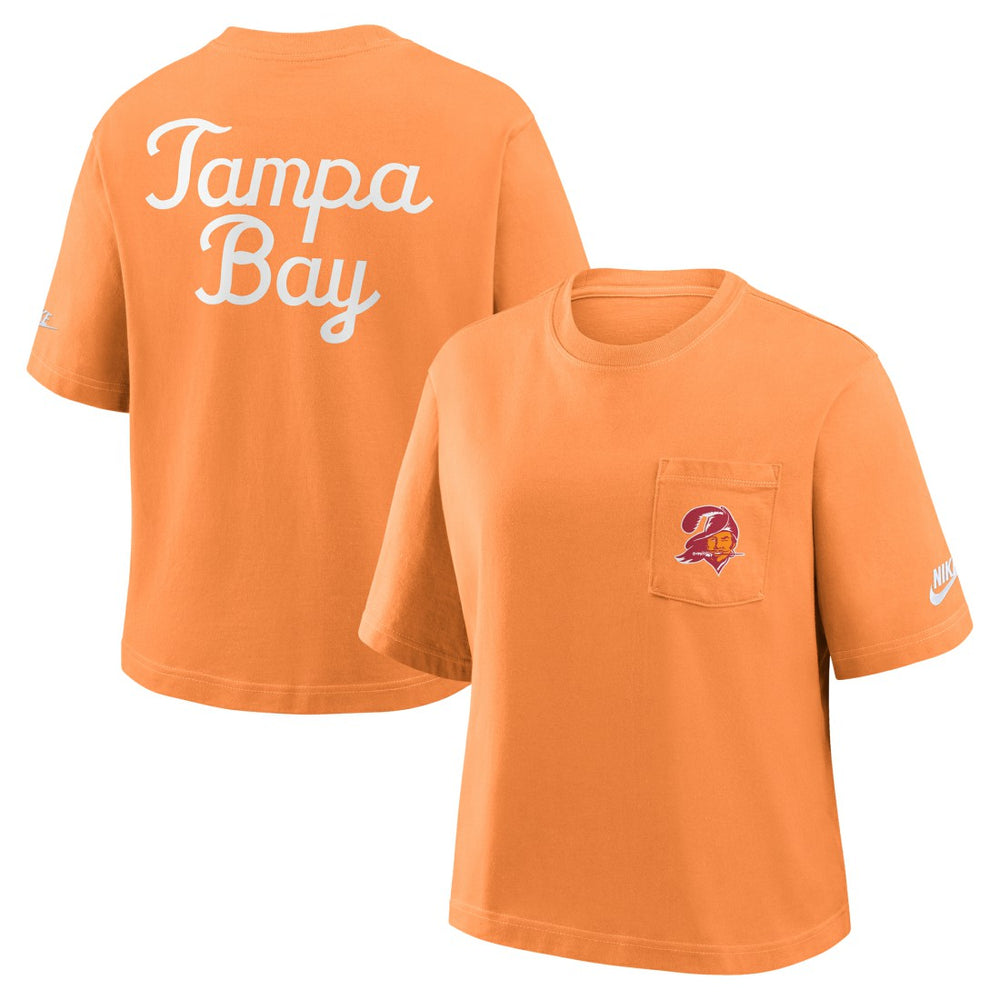 Tampa Bay Buccaneers Nike Women's Rewind Pocket Boxy T-Shirt