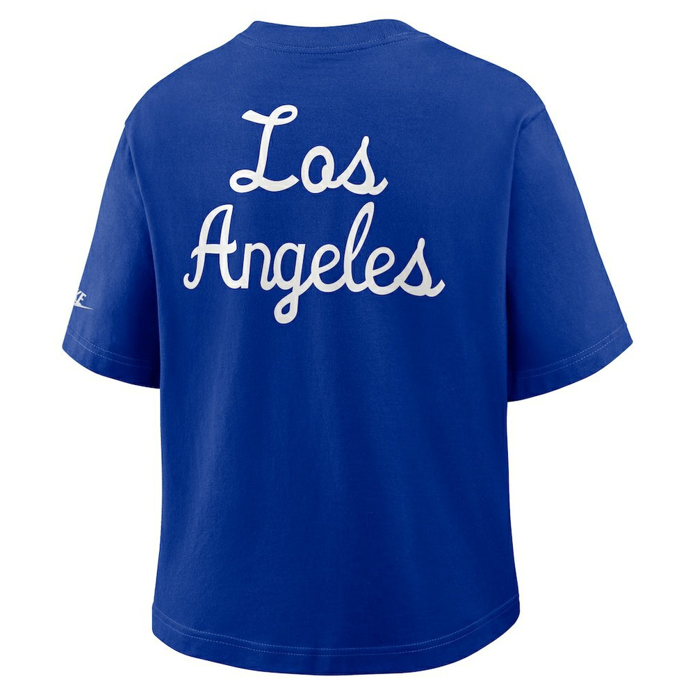 Los Angeles Rams Nike Women's Rewind Pocket Boxy T-Shirt