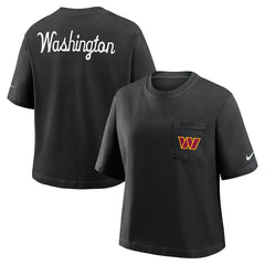 Washington Commanders Nike Women's Rewind Pocket Boxy T-Shirt