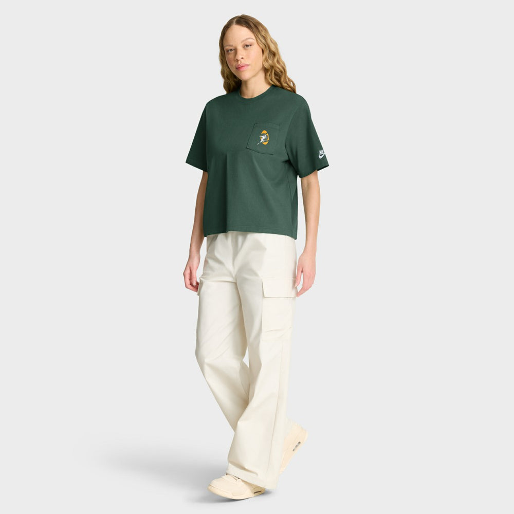 Green Bay Packers Nike Women's Rewind Pocket Boxy T-Shirt