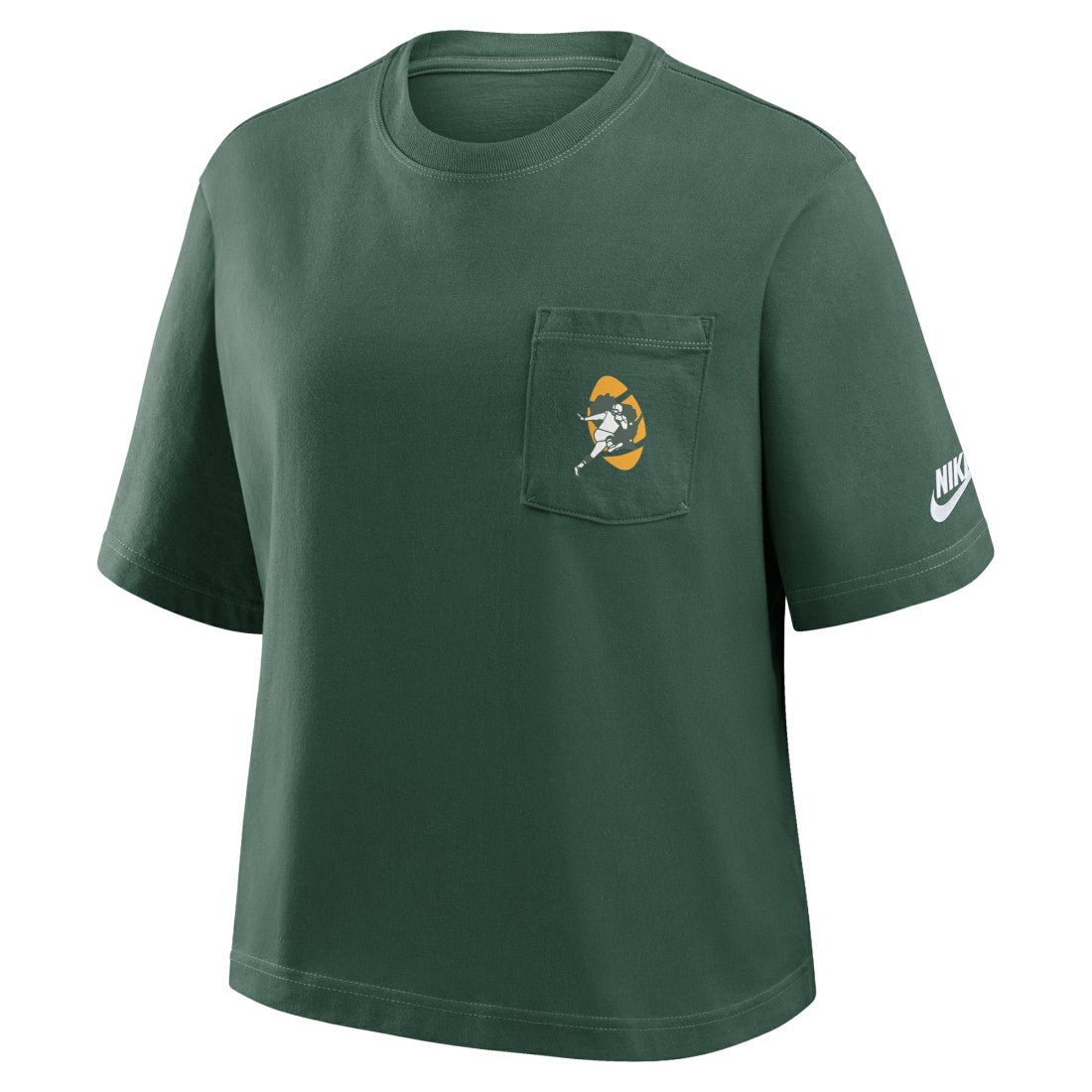 Green Bay Packers Nike Women's Rewind Pocket Boxy T-Shirt