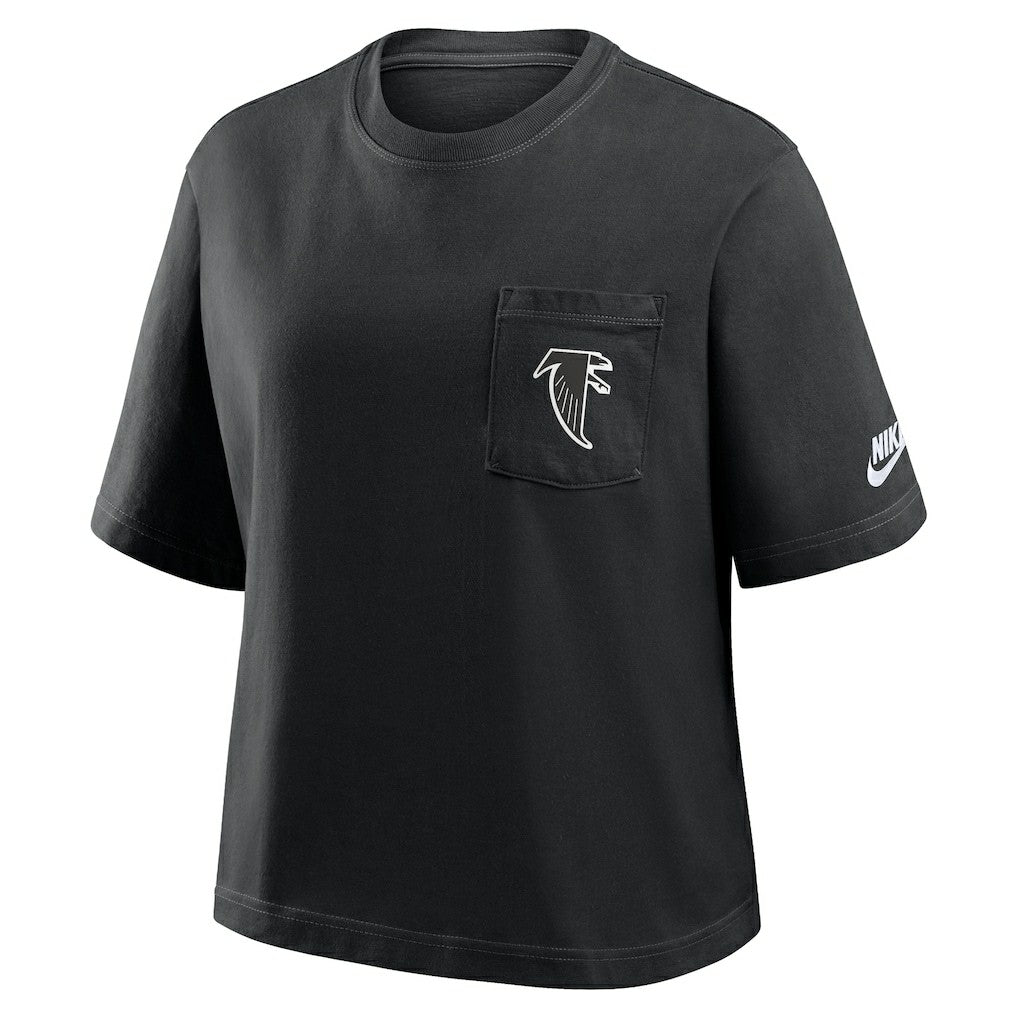 Atlanta Falcons Nike Women's Rewind Pocket Boxy T-Shirt