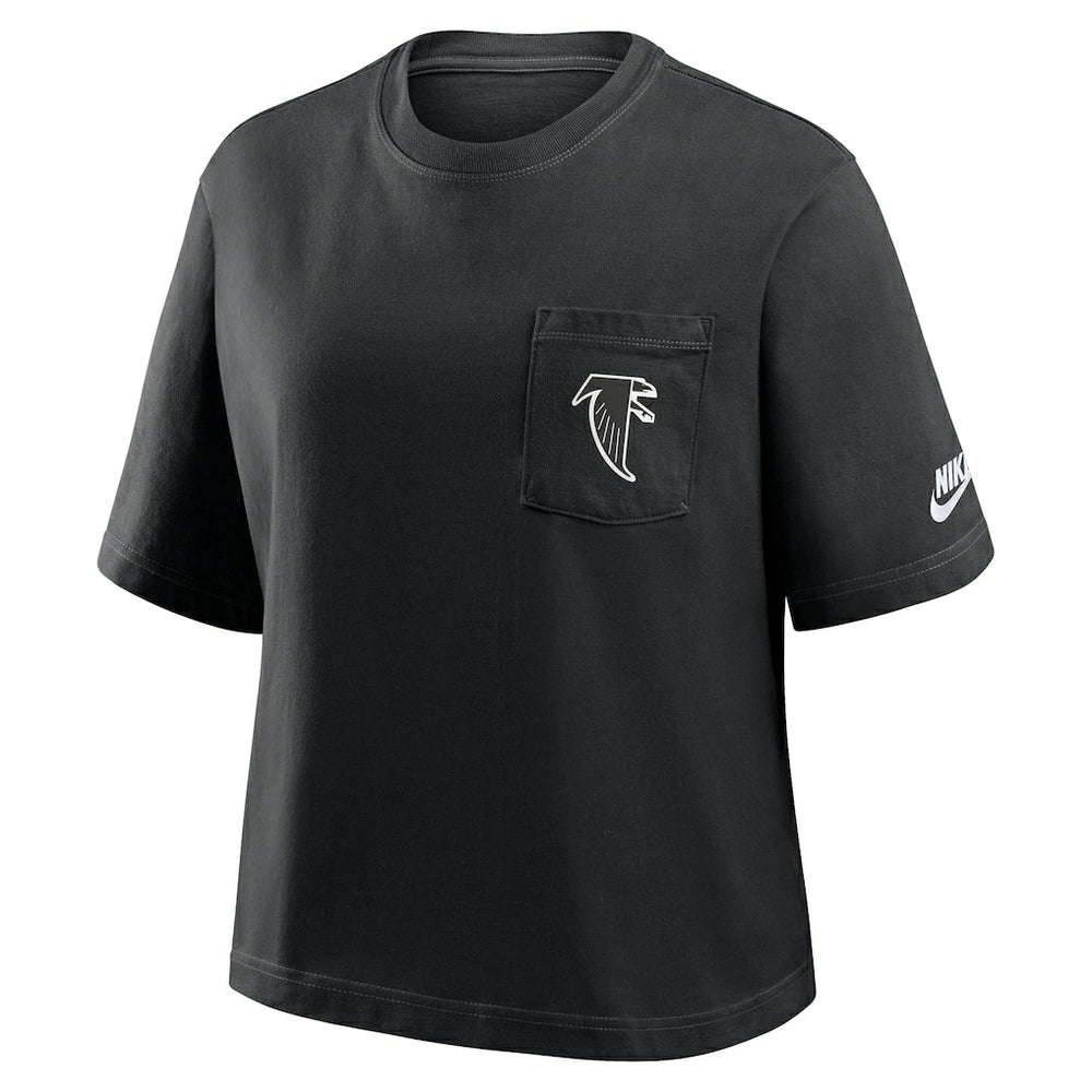 Atlanta Falcons Nike Women's Rewind Pocket Boxy T-Shirt