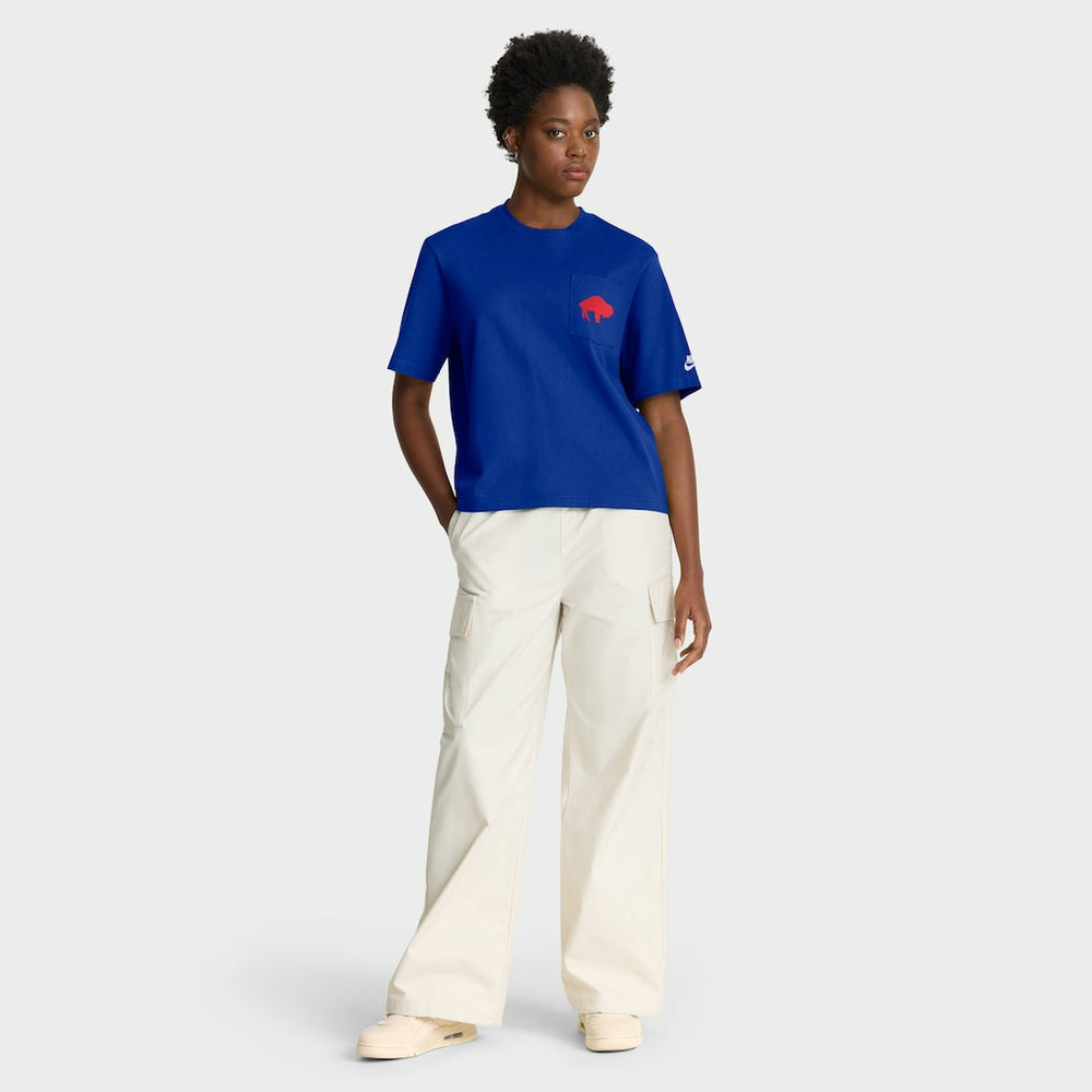 Buffalo Bills Nike Women's Rewind Pocket Boxy T-Shirt