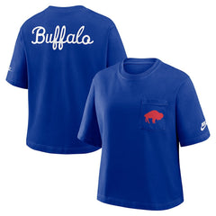 Buffalo Bills Nike Women's Rewind Pocket Boxy T-Shirt