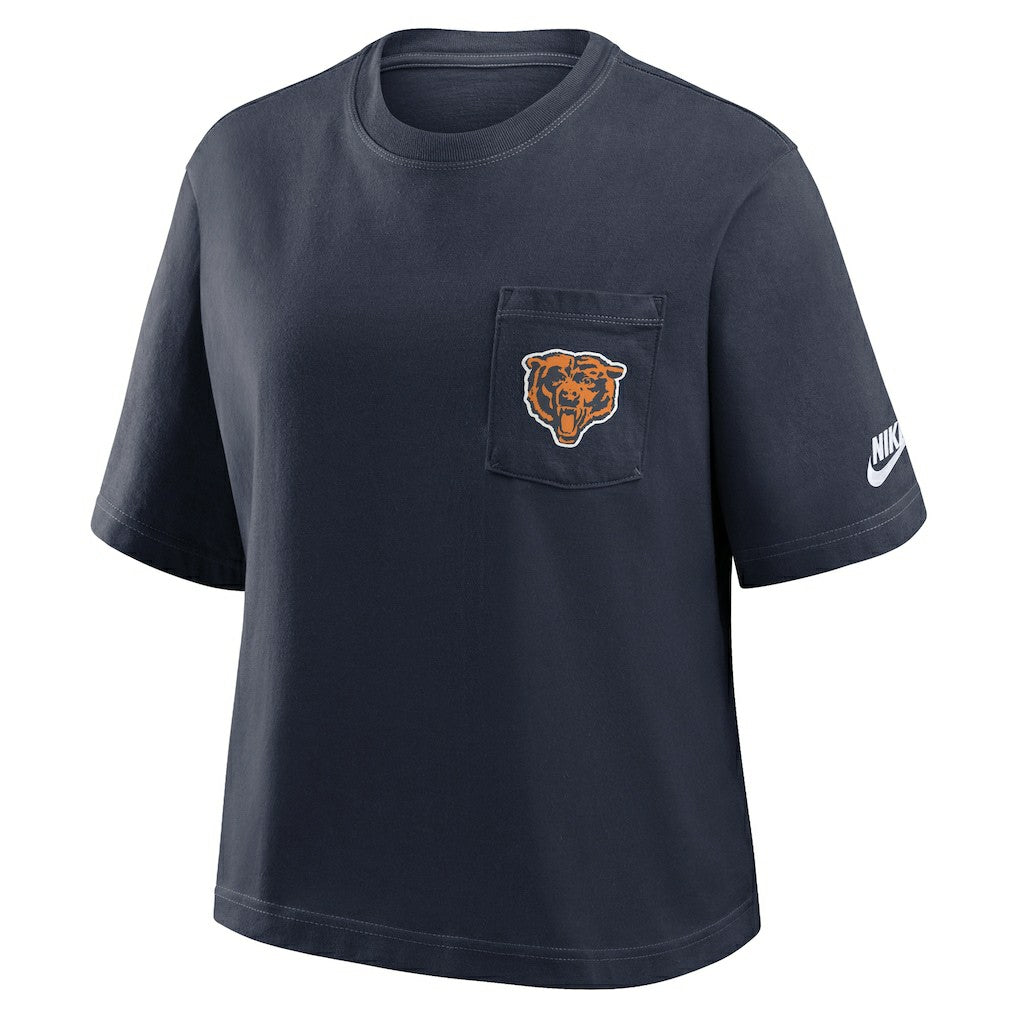 Chicago Bears Nike Women's Rewind Pocket Boxy T-Shirt