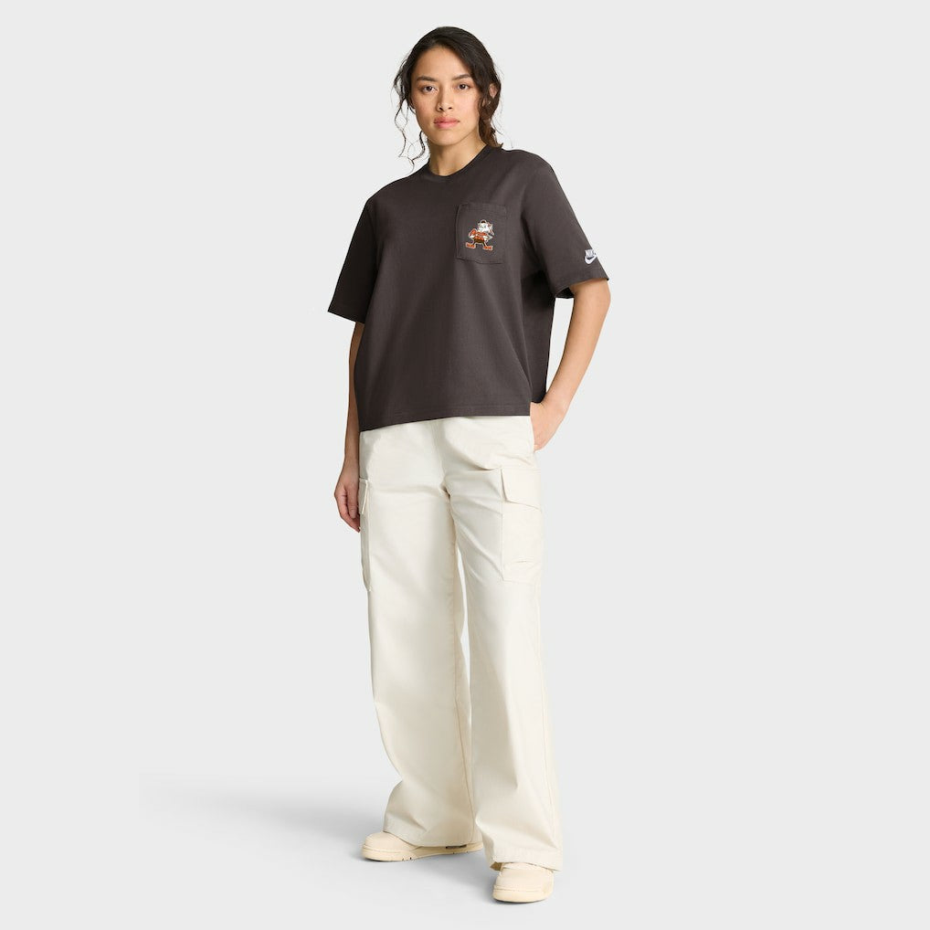 Cleveland Browns Nike Women's Rewind Pocket Boxy T-Shirt