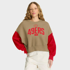 San Francisco 49ers Nike Women's Oversized Rewind Pullover Sweatshirt