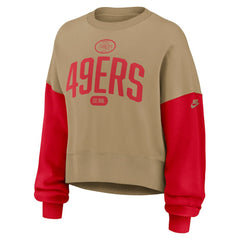 San Francisco 49ers Nike Women's Oversized Rewind Pullover Sweatshirt