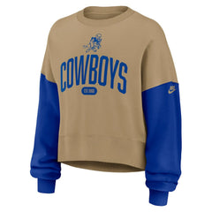 Dallas Cowboys Nike Women's Oversized Rewind Pullover Sweatshirt