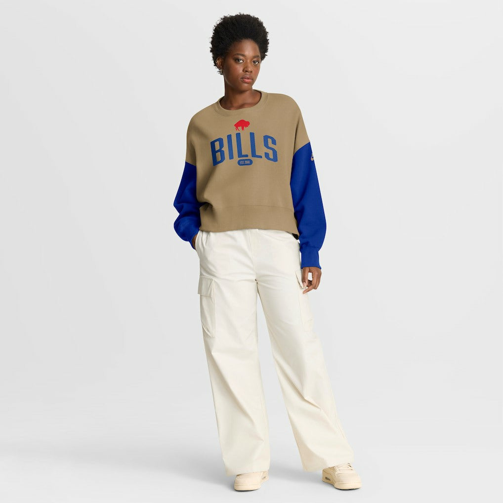 Buffalo Bills Nike Women's Oversized Rewind Pullover Sweatshirt