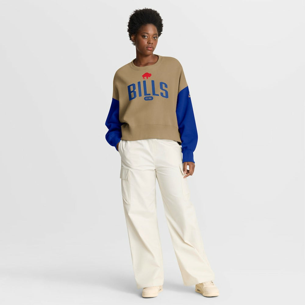 Buffalo Bills Nike Women's Oversized Rewind Pullover Sweatshirt