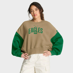 Philadelphia Eagles Nike Women's Oversized Rewind Pullover Sweatshirt