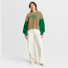 Philadelphia Eagles Nike Women's Oversized Rewind Pullover Sweatshirt