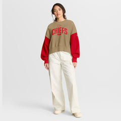 Kansas City Chiefs Nike Women's Oversized Rewind Pullover Sweatshirt