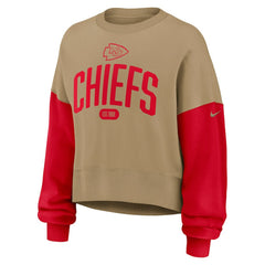 Kansas City Chiefs Nike Women's Oversized Rewind Pullover Sweatshirt