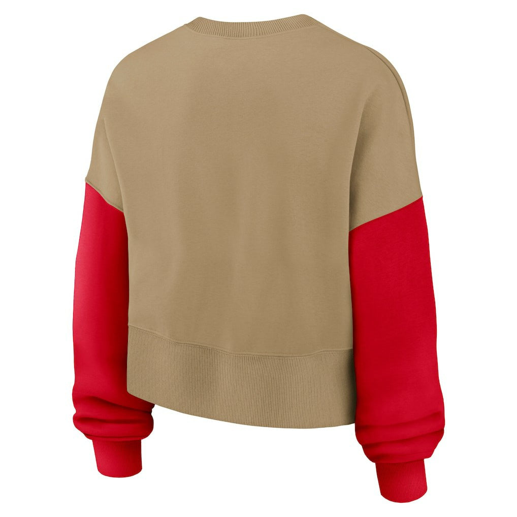 Kansas City Chiefs Nike Women's Oversized Rewind Pullover Sweatshirt