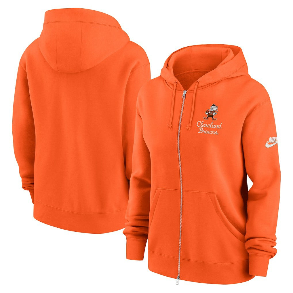 Cleveland Browns Nike Women's Phoenix Rewind Full-Zip Hoodie