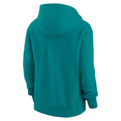 Miami Dolphins Nike Women's Phoenix Rewind Full-Zip Hoodie