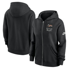 Cincinnati Bengals Nike Women's Phoenix Rewind Full-Zip Hoodie
