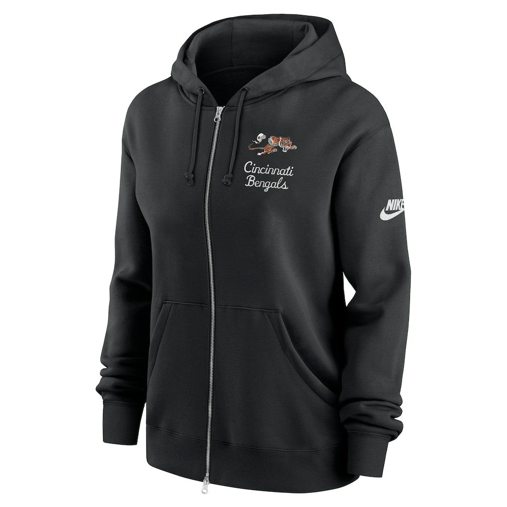 Cincinnati Bengals Nike Women's Phoenix Rewind Full-Zip Hoodie