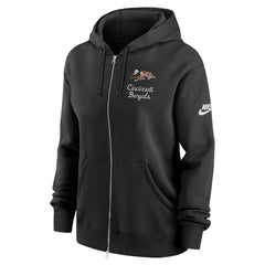 Cincinnati Bengals Nike Women's Phoenix Rewind Full-Zip Hoodie