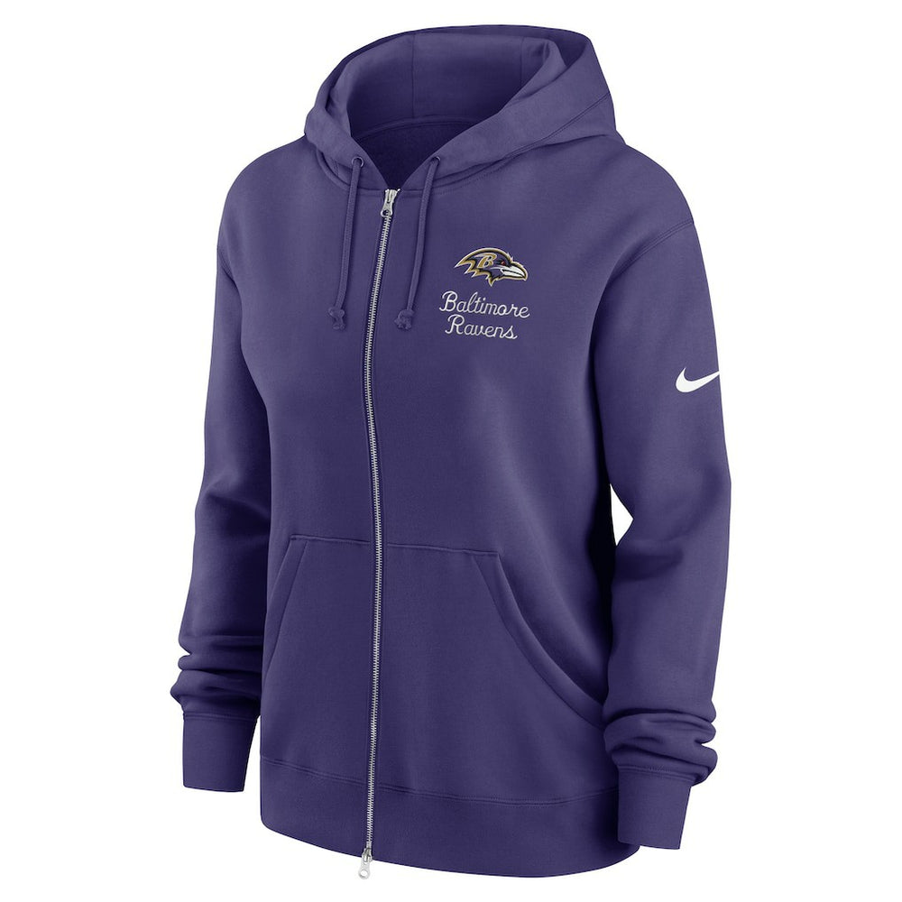 Baltimore Ravens Nike Women's Phoenix Rewind Full-Zip Hoodie