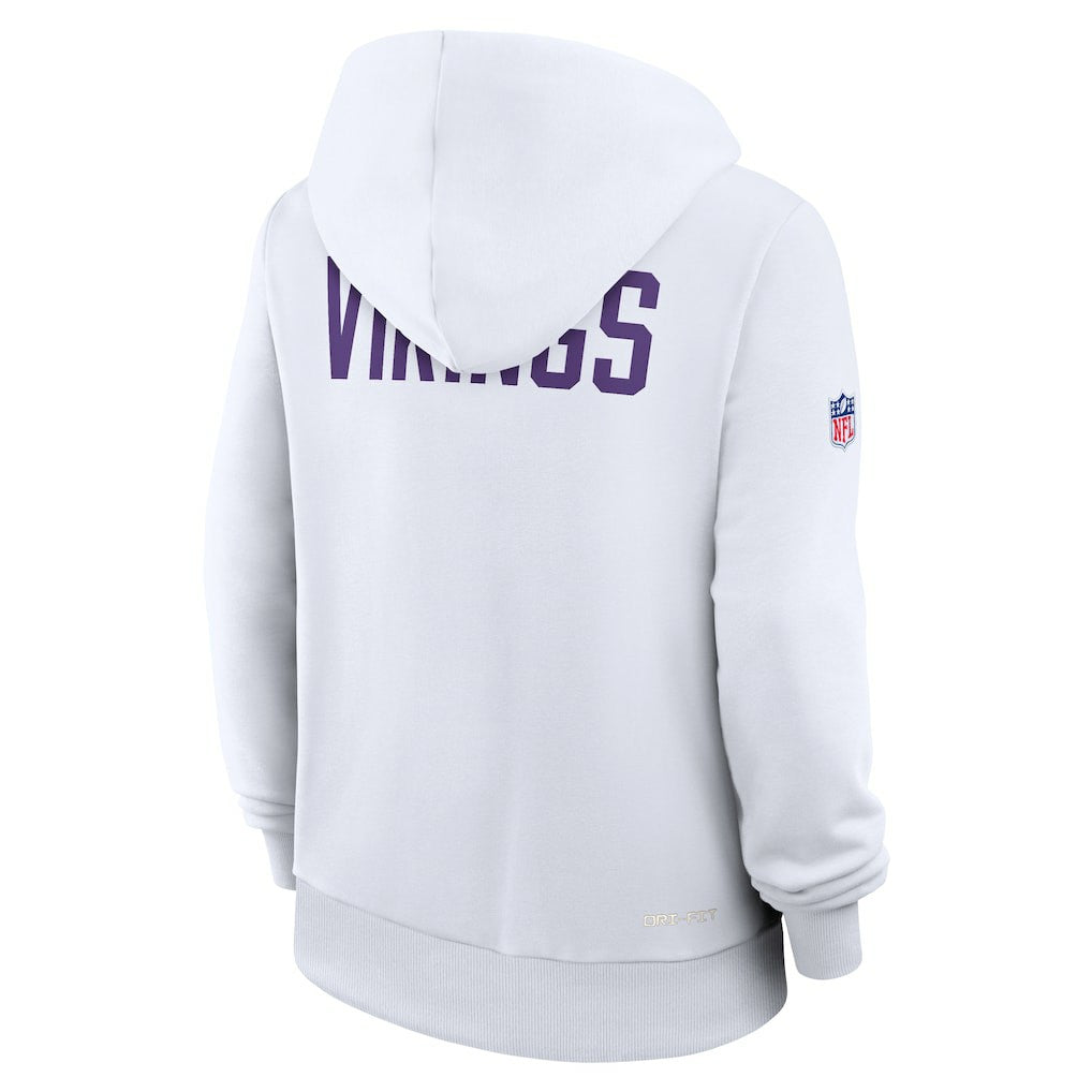 Minnesota Vikings Nike Women's Alternate Logo Sideline Standard Issue Dri-FIT Hoodie