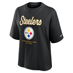 Pittsburgh Steelers Nike Women's Essential Script Relaxed Boxy T-Shirt