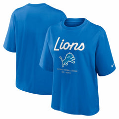 Detroit Lions Nike Women's Essential Script Relaxed Boxy T-Shirt
