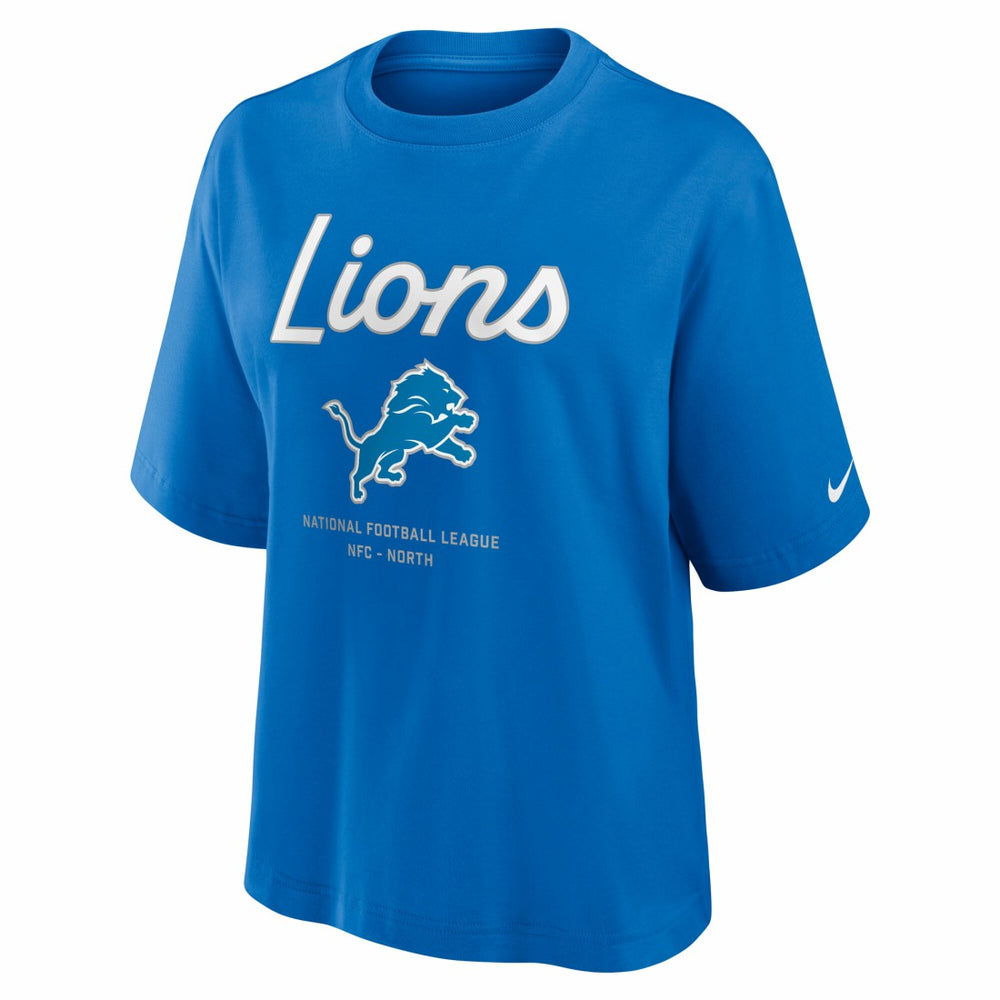 Detroit Lions Nike Women's Essential Script Relaxed Boxy T-Shirt