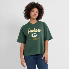 Green Bay Packers Nike Women's Essential Script Relaxed Boxy T-Shirt