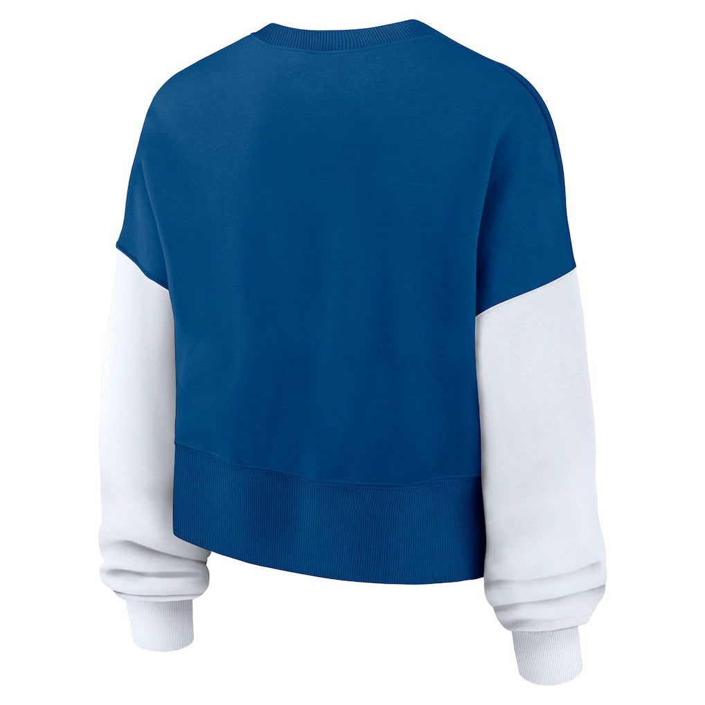 Indianapolis Colts Nike Women's Oversized Color-Block Pullover Sweatshirt