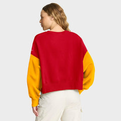 Kansas City Chiefs Nike Women's Oversized Color-Block Pullover Sweatshirt