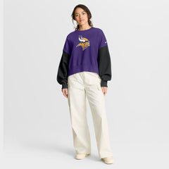 Minnesota Vikings Nike Women's Oversized Color-Block Pullover Sweatshirt