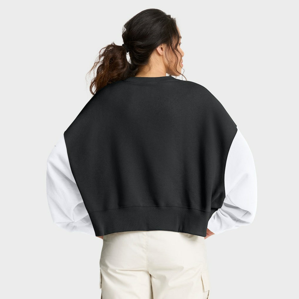 New Orleans Saints Nike Women's Oversized Color-Block Pullover Sweatshirt