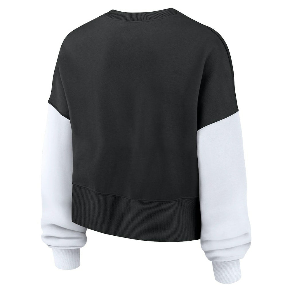New Orleans Saints Nike Women's Oversized Color-Block Pullover Sweatshirt